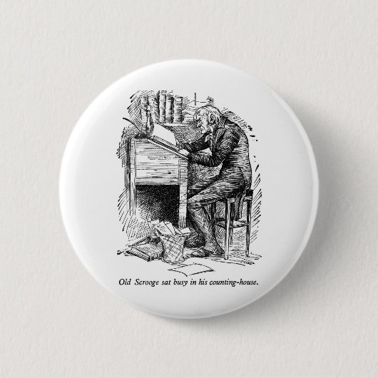 Een kerstkarol ronde button 5,7 cm (Voorkant)