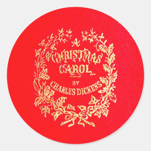 Een kerstkarol | ronde sticker (Voorkant)