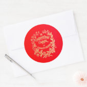 Een kerstkarol | ronde sticker (Envelop)