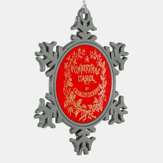 Een kerstkarol | tin sneeuwvlok ornament (Links)