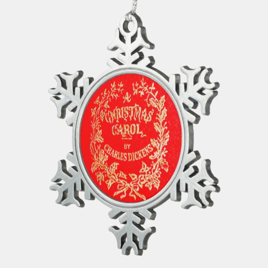 Een kerstkarol | tin sneeuwvlok ornament (Rechts)