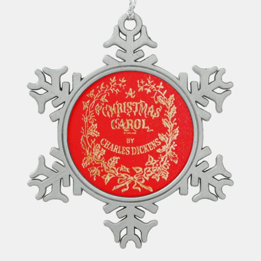 Een kerstkarol | tin sneeuwvlok ornament (Voorkant)