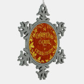 Een kerstkarol tin sneeuwvlok ornament (Links)