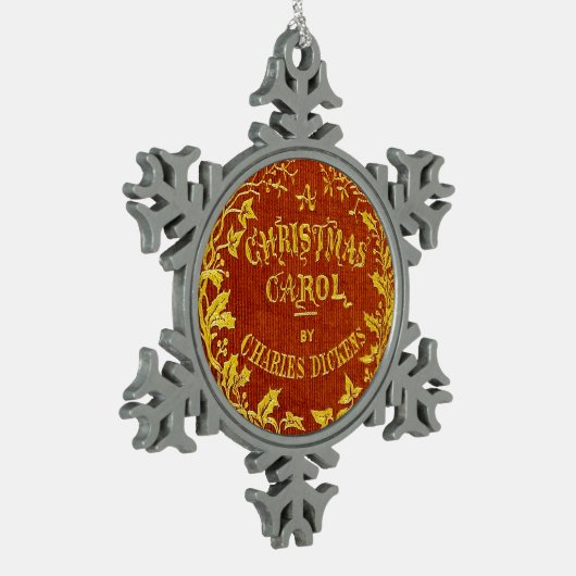 Een kerstkarol tin sneeuwvlok ornament (Links)