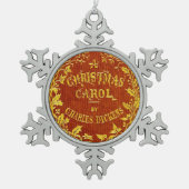 Een kerstkarol tin sneeuwvlok ornament (Voorkant)