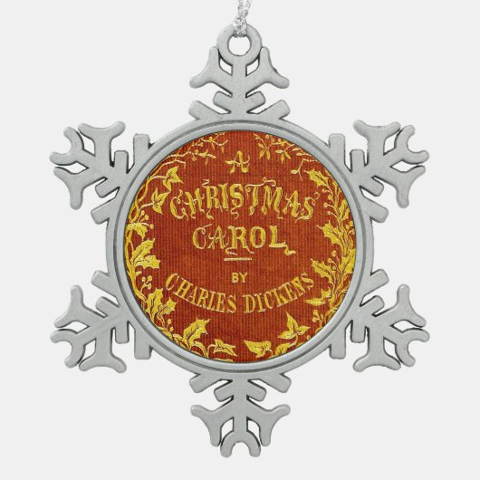 Een kerstkarol tin sneeuwvlok ornament (Voorkant)