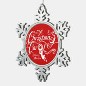 Een kerstkarol tin sneeuwvlok ornament (Rechts)