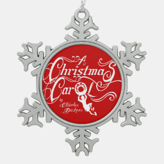 Een kerstkarol tin sneeuwvlok ornament