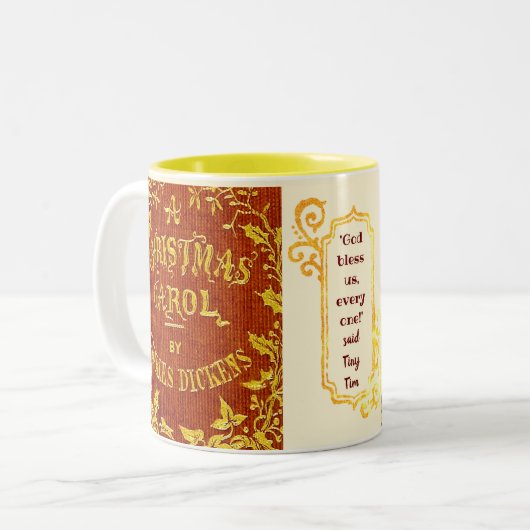Een kerstkarol tweekleurige koffiemok (Voorkant links)