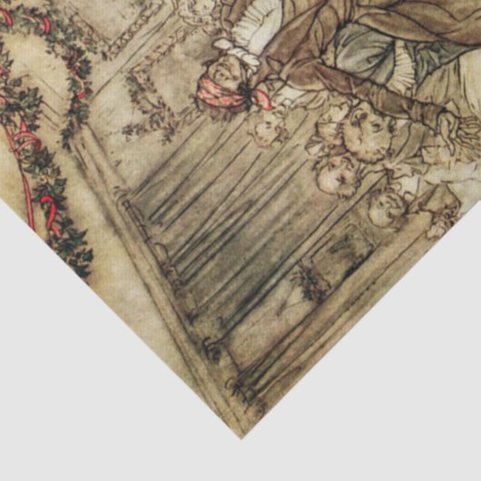 Een kerstkarol van Arthur Rackham Tissuepapier (Detail)