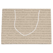 Een kerstkarolcitaat large cadeautasje (Voorkant)