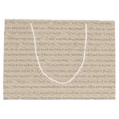 Een kerstkarolcitaat large cadeautasje (Achterkant)