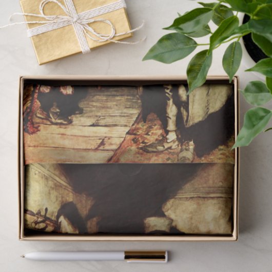 Een kerstkaroldkippen papier 2 (Geschenk)