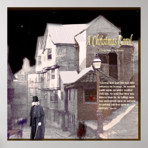 Een kerstkaroltekst poster