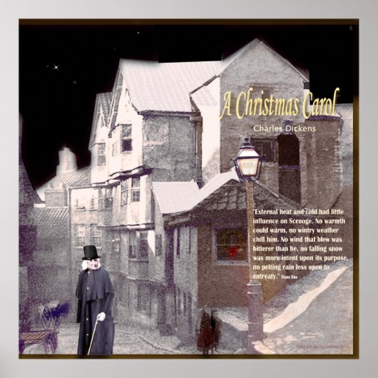 Een kerstkaroltekst poster (Voorkant)