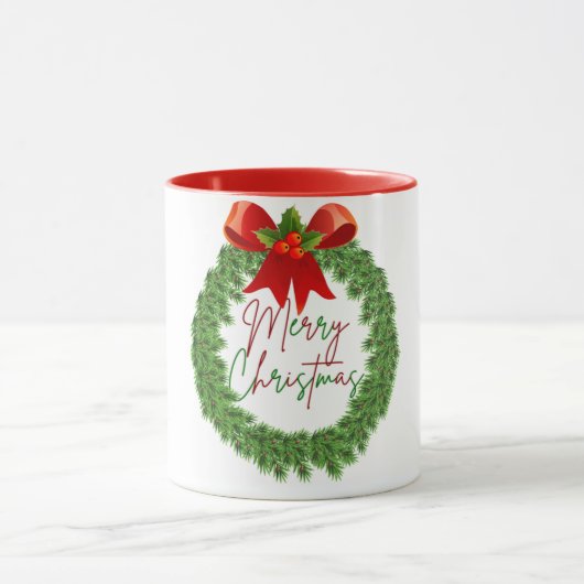 Een kerstkrans mok (Midden)