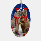 Een kerstkus-versiering keramisch ornament (Rechts)