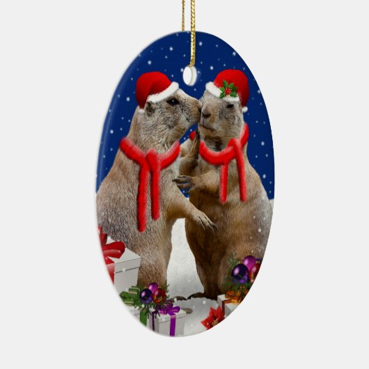 Een kerstkus-versiering keramisch ornament (Rechts)