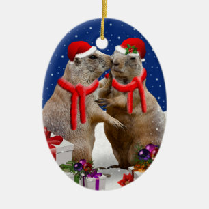 Een kerstkus-versiering keramisch ornament