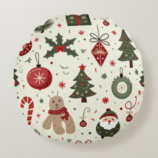 Een kerstkussen rond kussen