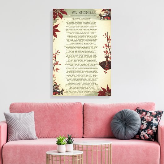 Een kerstlied: Ole St. Nick | Canvas Afdruk (Insitu (Woonkamer))
