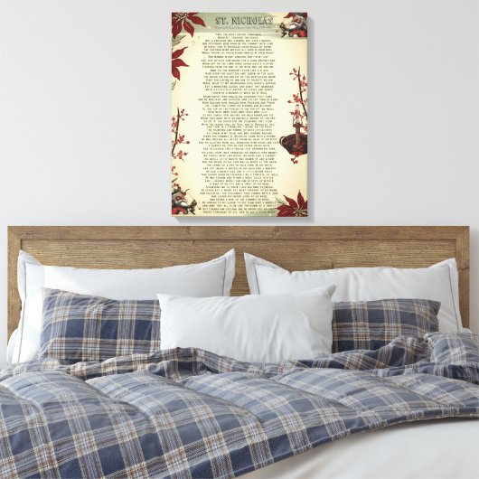 Een kerstlied: Ole St. Nick | Canvas Afdruk (Insitu (Slaapkamer))
