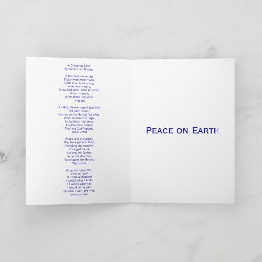 Een kerstlied van Rossetti Kaart (Binnen)