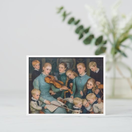 Een kerstliedje in Bracken Dane door Arthur Hughes Briefkaart (Staand voorkant)