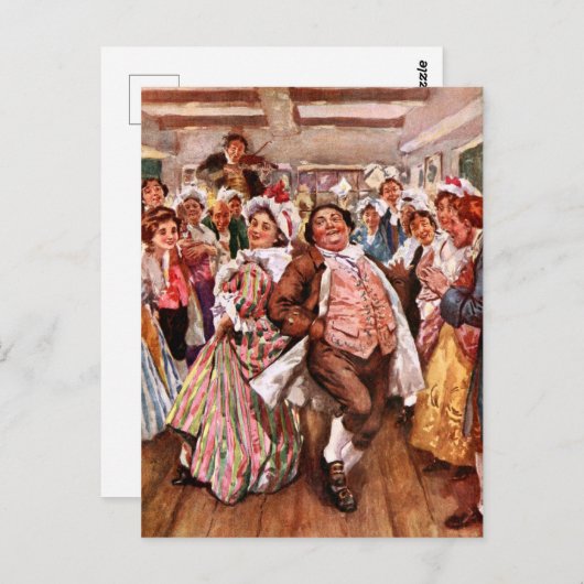 Een kerstliedje: Mr. & Mrs. Fizziwig Briefkaart (Voorkant / Achterkant)