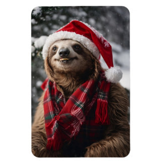 Een kerstluiaard magneet