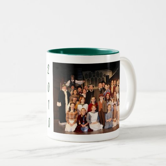 Een kerstman, 2010 SMP Tweekleurige Koffiemok (Voorkant rechts)