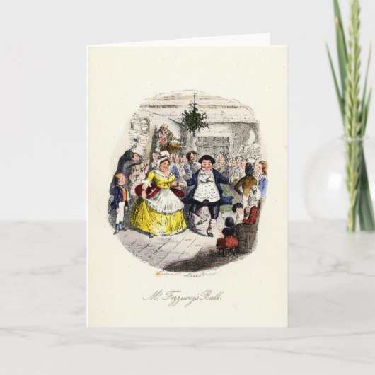 Een kerstman - de heer Fezziwigs' Ball Feestdagen Kaart (Voorkant)