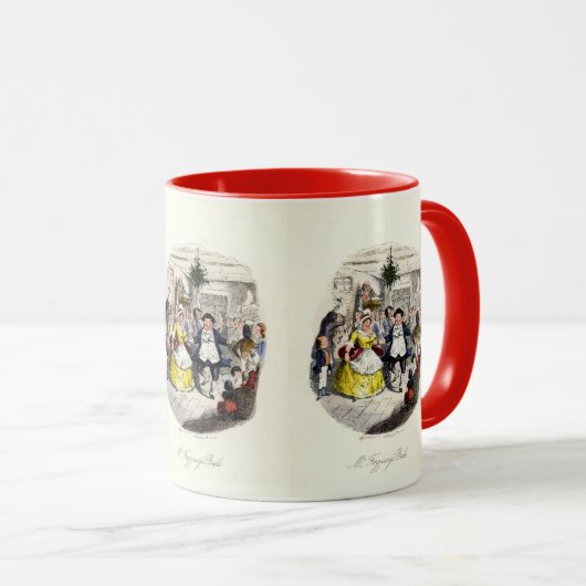 Een kerstman - de heer Fezziwigs' Ball Mok (Voorkant rechts)