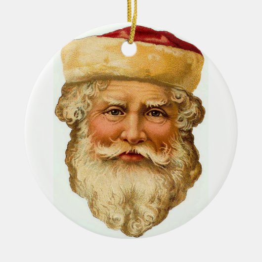 Een kerstman keramisch ornament (Voorkant)