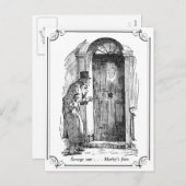 Een kerstman: Marleys gezicht Feestdagenkaart (Voorkant / Achterkant)