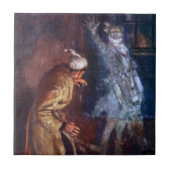 Een kerstman: Marleys Ghost Tegeltje (Voorkant)