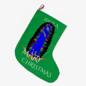 een kerstman met een majoor grote kerstsok (Voorkant (Hangend))