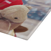 Een kerstman met een schattige Border Collie en ch Snijplank (Hoek)