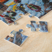 Een kerstman met Gordon Bruce-kunst Legpuzzel (Zijkant)