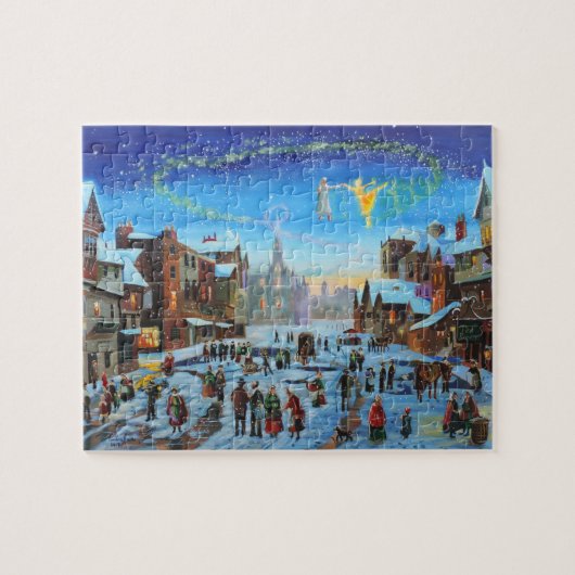 Een kerstman met Gordon Bruce-kunst Legpuzzel (Horizontaal)