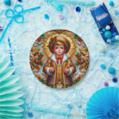 EEN  KERSTMAN ~ SCHATTIGE ~ PAPIEREN BORDJE (Feest)