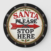 Een kerstman, stop hier alsjeblieft met tekenen grote klok (Voorkant)