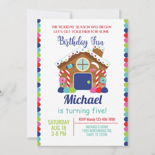 Een kerstman-uitnodiging voor het ontbijt. kaart (Voorkant)