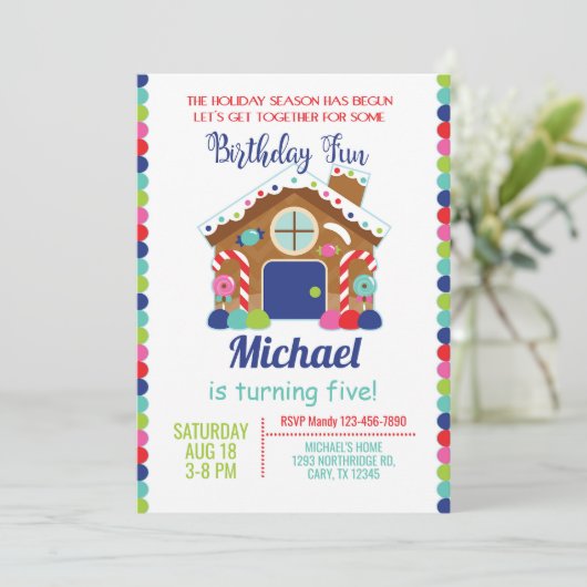 Een kerstman-uitnodiging voor het ontbijt. kaart (Staand voorkant)