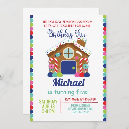 Een kerstman-uitnodiging voor het ontbijt. kaart (Voorkant / Achterkant)