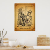 Een kerstman: Verhoog je salaris Poster (Keuken)