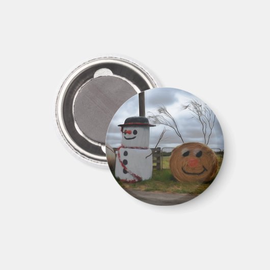 Een kerstmannetje magneet (Voorkant / Achterkant)