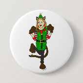 een kerstmeisje Button (Voorkant)