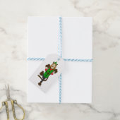 een kerstmeisje cadeaulabel (Met Touw)