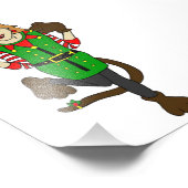 een kerstmeisje foto afdruk (Hoek)
